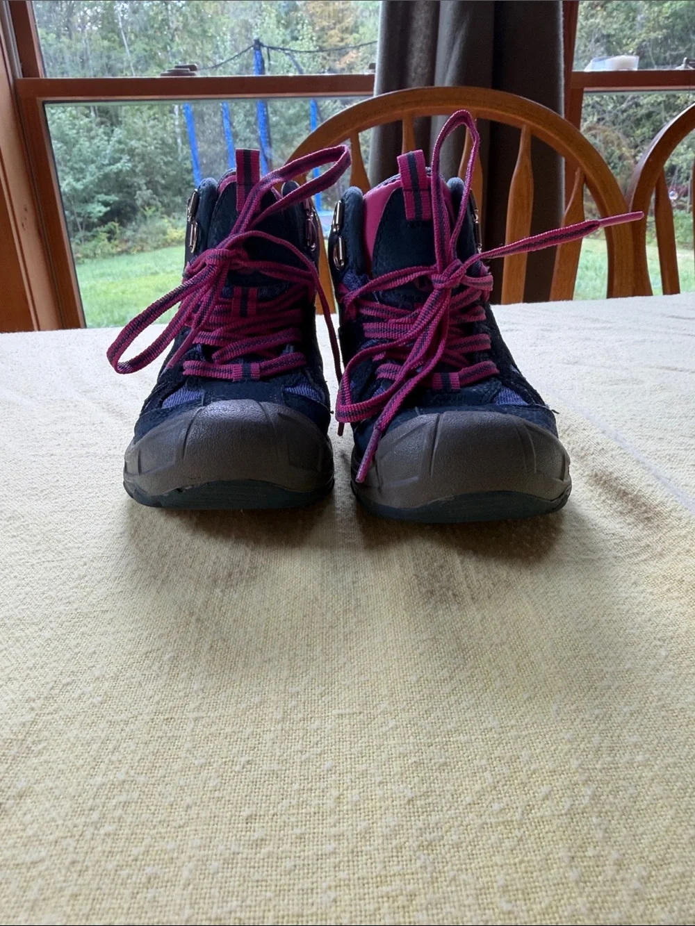 Merrill Kids Navy and Pink High-Top Adventure Boots